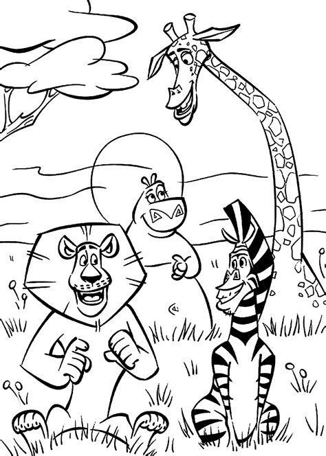 Madagascar Printable Coloring Pages